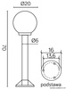 Su-ma lampa stojąca zewnętrzna Kule E27 czarna 70cm IP43 K 5002/3/K 200
