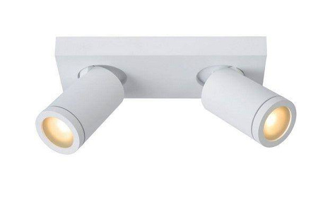 Lucide kinkiet łazienkowy (reflektorki) Taylor 2xGU10 (załączono LED 5W 320lm 2200/3000K) biały IP44 09930/10/31