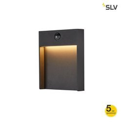 SLV kinkiet zewnętrzny z czunikiem ruchu LED Flat 16W 600lm 3000/4000K antracytowy IP54 1002954