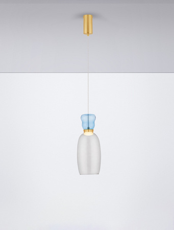 Luces Exclusivas lampa wisząca LED Perene Ø 15 cm 9W 914lm 3000K IP20 złoto/niebiesko/szara LE44467