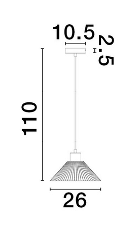 Luces Exclusivas lampa wisząca LED Bapuz Ø 26 cm E27 1x12W IP20 czarna LE43428