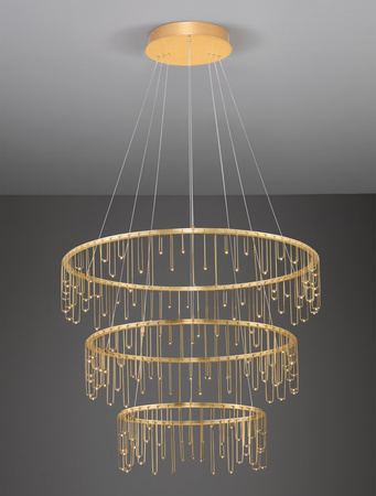 Luces Exclusivas lampa wisząca LED Huaraz ściemnialna Ø 80 cm 72W 5866lm 3000K IP20 złota LE44454