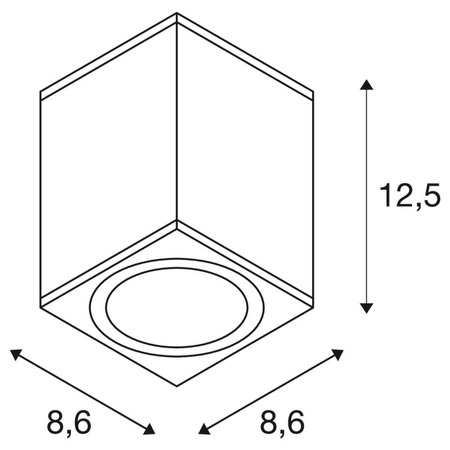 SLV plafon zewnętrzny LED Enola 9W 610lm 3000/4000K 38° antracytowy IP65 1003420