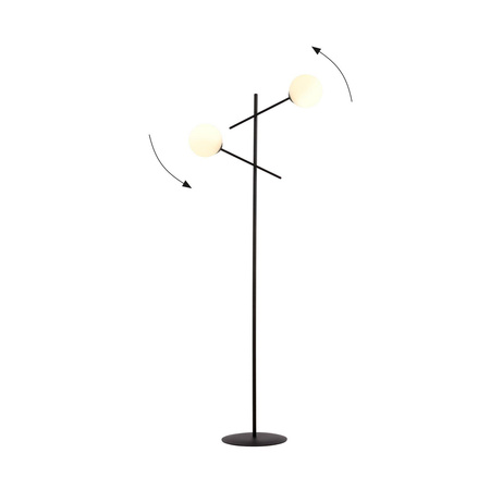 Emibig lampa stojąca Linear LP2 2xE14 czarno/biała 150cm 1169/LP2