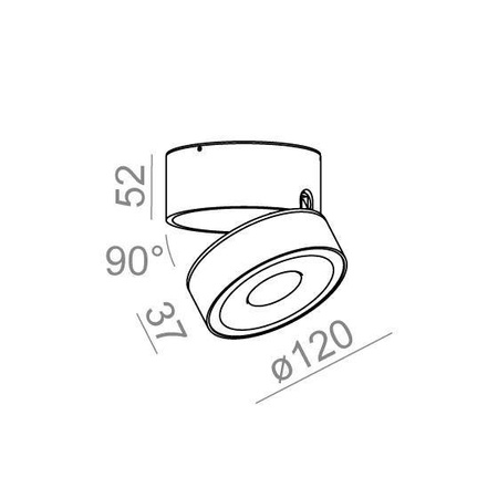 AQForm plafon techniczny LED Qrled Move 11W 1050lm 3000K 38° biały 12528-M930-F1-PH-13
