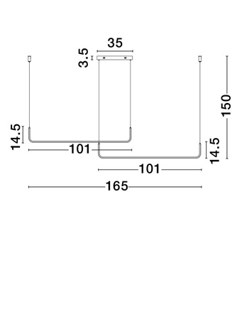 Luces Exclusivas lampa wisząca LED Piura ściemnialna 42W 1849lm 3200K IP20 czarna LE44816
