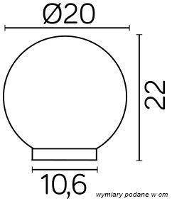 Su-ma lampa stojąca zewnętrzna Alekule E27 czarna 22cm IP44 G 200 Z