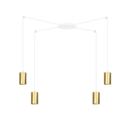 Emibig lampa wisząca Traker 4 4xGU10 biało/złota 527/4