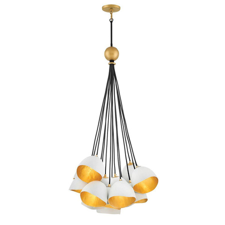 Quintiesse lampa wisząca Nula 15xE14 biało/złota QN-NULA-15P