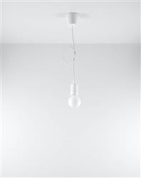 Sollux lampa wisząca Diego 1 E27 biała SL.0569