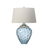 Quintiesse lampka biurkowa Samara 2xE27 + GU10 szaro/niebieska Ø45,7cm QN-SAMARA-TL-BLU