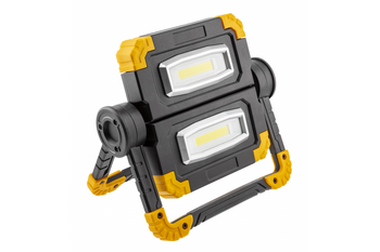 GTV naświetlacz LED Worky akumulatorowy 2x10W 1200lm 6400K IP44 czarny LD-WORKY-2X10W-64
