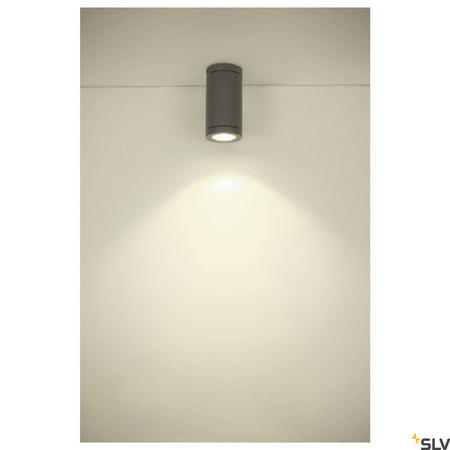 SLV plafon zewnętrzny LED Enola 9W 610lm 3000/4000K 38° antracytowy Ø8,4cm IP65 1003426