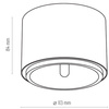 TK Lighting plafon Moris GX53 złoty 3349