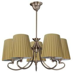 Candellux żyrandol / lampa wisząca Mozart 5xE27 beżowo/patanowa 35-34083