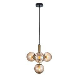Italux lampa wisząca Ravena 4xE27 mosiężna PND-2324-4B BRO+AMB