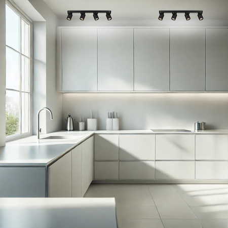 Luces Exclusivas lampa sufitowa LED Galvez GU10 4x10W IP20 czarna LE44401