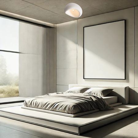 Luces Exclusivas lampa sufitowa LED Palinza E27 1x12W IP20 wys. klosza 25,5 cm biała LE45327