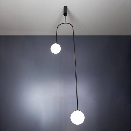 Imperium Light plafon Leister 2xE14 czarno/biały 349224.05.01