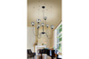 Azzardo żyrandol / lampa wisząca Conflux 8 8xG9 czarna/chrom IP44 AZ2639