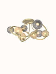 Aviano Lighting lampa sufitowa LED Metz G9 8x3,5W 3120lm 3000K żarówki w zestawie złota 9015-804