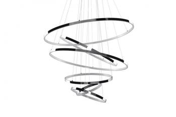 Azzardo lampa wisząca LED Wheel Long 140W 8400lm 3000K chrom ściemnialna AZ2990