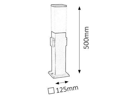Rabalux lampa stojąca zewnętrzna Bonn E27 biało/czarna 50cm IP44 8339