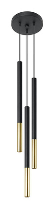 Sollux lampa wisząca Mozaica 3P 3xG9 czarno/złota SL.0893