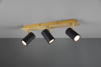 Trio plafon (reflektorki) Marley 3xGU10 czarno/złoty 802400380