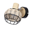 Candellux kinkiet (reflektorek) Tajga E14 czarno/drewniany 91-12197