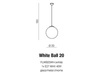 Azzardo lampa wisząca White Ball E27 biała Ø20cm AZ1325