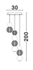 Luces Exclusivas lampa wisząca LED Ponce 18W 852lm 3200K złota LE42700