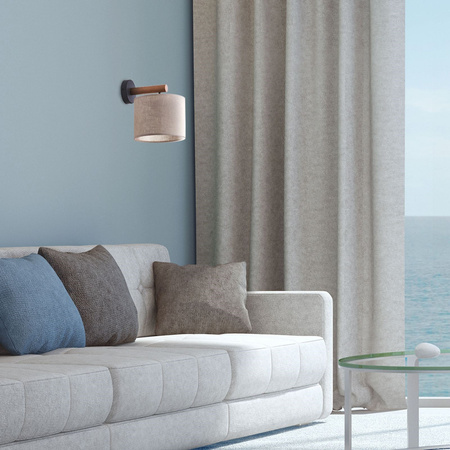 TK Lighting kinkiet Deva E27 beżowo/drewniany 6106