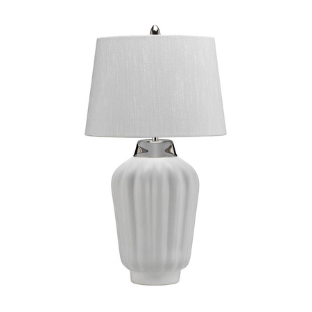 Quintiesse lampka biurkowa Bexley E27 biała/nikiel QN-BEXLEY-TL-WPN