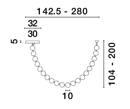 Luces Exclusivas lampa wisząca LED Chepen ściemnialna 91W 6659lm 3000K IP20 czarna LE44424