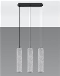 Sollux lampa wisząca Luvo 3 GU10 czarno/betonowa SL.0655