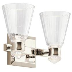 Quintiesse kinkiet łazienkowy LED Kayva 12W 1250lm 3000K nikiel IP44 QN-KAYVA2-PN