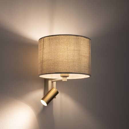 Nowodvorski kinkiet Santana A E27 1x10W + GU10 R35 1x10W kremowy 11654