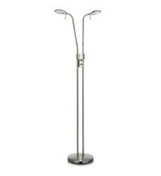 Markslojd lampa podłogowa LED Hudson 2x(6W 450lm 3000K) 12W 900lm stalowa 135cm 105583
