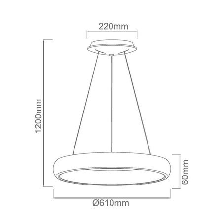 Orlicki Design lampa wisząca LED Rotto Grey S 50W 3723lm 3000K LED szara OR80780