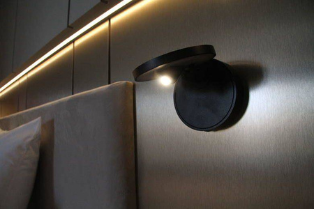 Mistic Lighting kinkiet LED Eclipse 6W 540lm 3000K czarny DIM (ściemnialny) MSTC-05411182