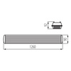 Kanlux oprawa liniowa Mah Plus 4LED G13 szara IP65 22802