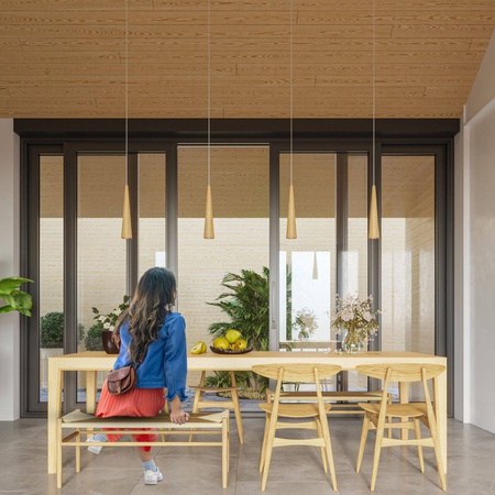 Sollux lampa wisząca Sula GU10 biało/drewniana SL.1100