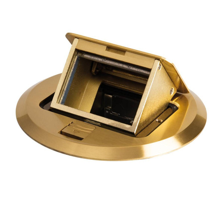 Kanlux puszka podłogowa Biuro+ 04-0041-100 mosiężna Ø15cm 28310