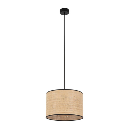 TK Lighting lampa wisząca Liberia E27 czarno/naturalna 4730