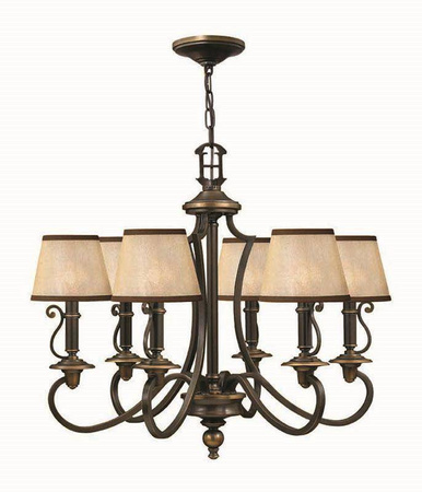 Elstead żyrandol / lampa wisząca Plymouth 6xE14 brązowa HK-PLYMOUTH6