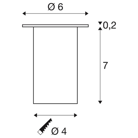 SLV oczko chodnikowe LED Trail-Lite 0,3W 10lm 3000K stalowe IP65 227462