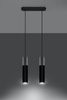 Sollux lampa wisząca Borgio 2 2xGU10 czarno/betonowa SL.0651