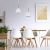 TK Lighting lampa wisząca Nord E27 biało/drewniana 4868