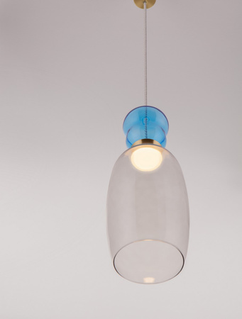 Luces Exclusivas lampa wisząca LED Perene Ø 15 cm 9W 914lm 3000K IP20 złoto/niebiesko/szara LE44467